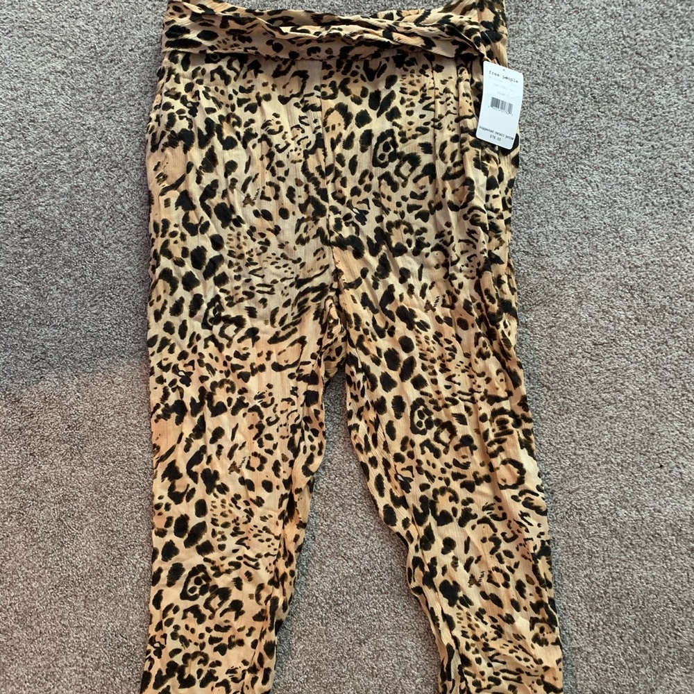 Cheetah print free people pants